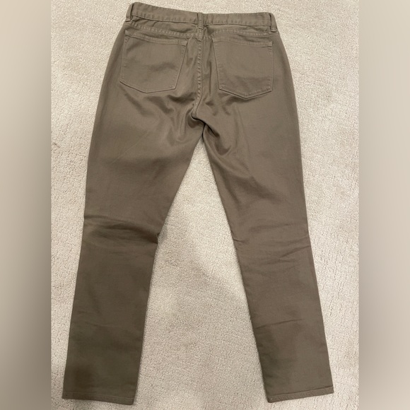 J crew toothpick jeans with zippers. Olive green, size 28 - Picture 2 of 5
